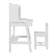 preview thumbnail 8 of 21, Solid Wood Classic Children's Desk and Chair Set, White, with Bookshelf and Drawers, Compact Multi-Storage, Safe Design