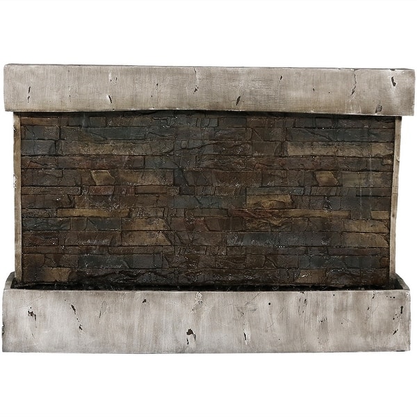 Shop Sunnydaze Ancient Wall Mounted Outdoor Modern Waterfall