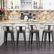 preview thumbnail 2 of 4, Swivel bar stools,counter height bar stools with backs