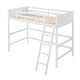 preview thumbnail 11 of 11, White Twin Solid Wood Loft Bed with Ladder & Fence
