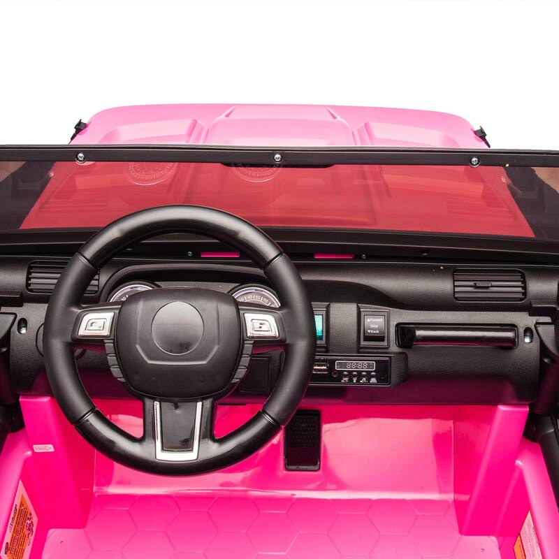 24V Electric Ride-On Truck for Kids, Two-Seater, Parental Remote Control, MP3, Bluetooth, Ages 3+