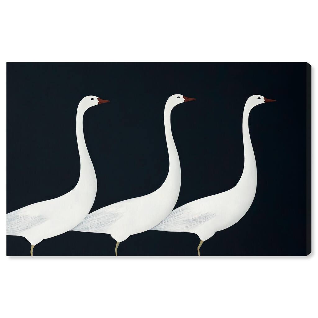 Trio of Swans Canvas by Art Remedy, Gallery Wrapped
