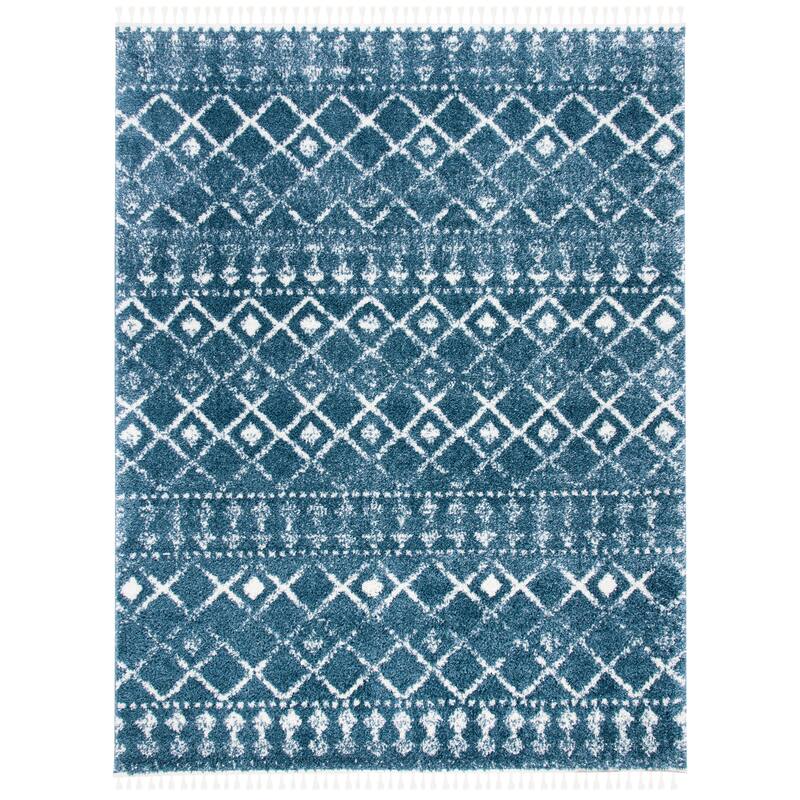 SAFAVIEH Berber Fringe Mirveta Liller Trellis Area Rug