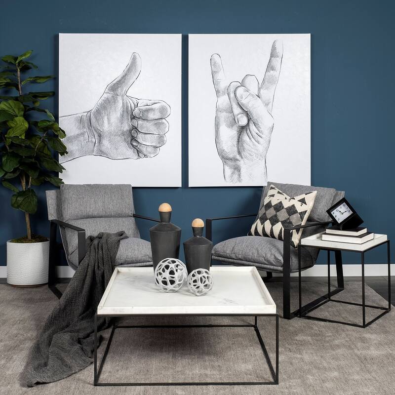 Hand Signs II (40 x 50) Canvas Art Print