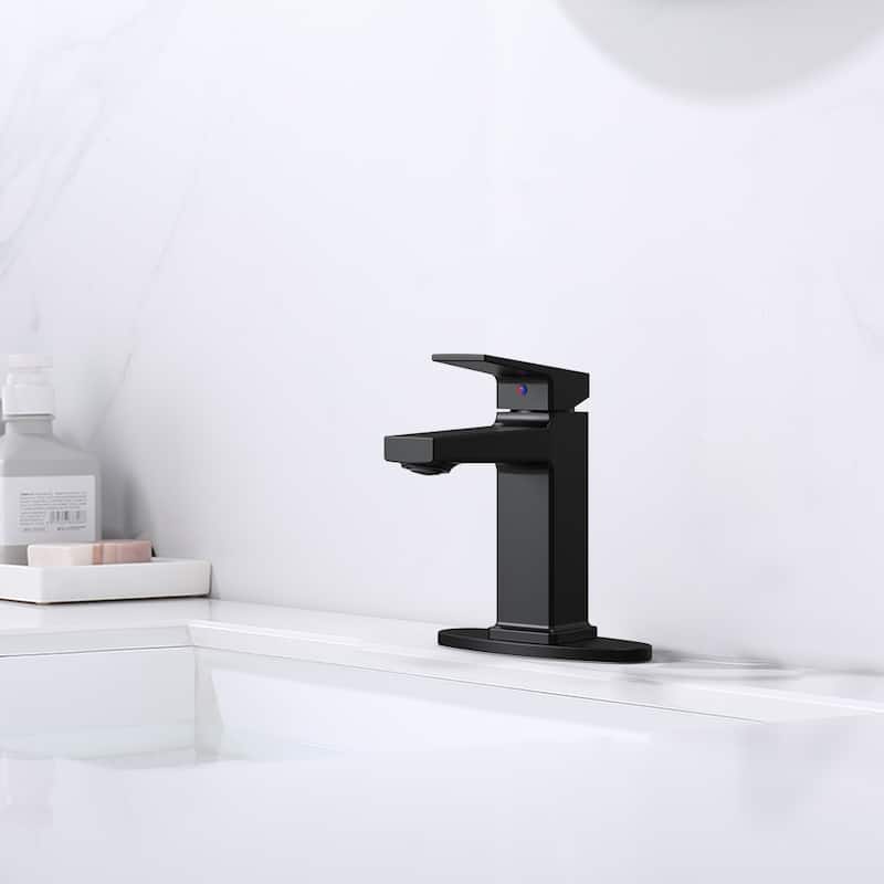 Single Handle Bathroom Vanity Sink Faucet with Removable Aerator, Splash Proof, Anti Fingerprint, Anti Corrosion, Anti Rust