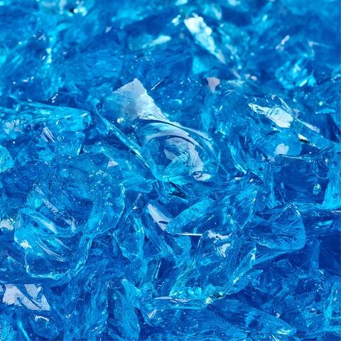 Crushed Fire Glass for Indoor and Outdoor Firepits/places (10 lbs.)