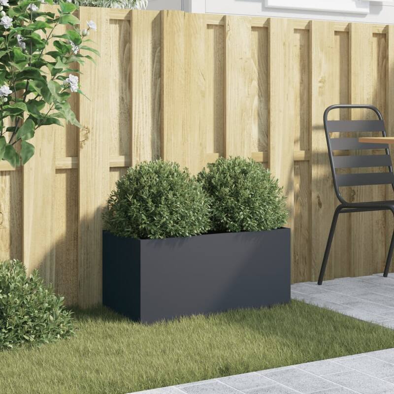 vidaXL Planter Stand Outdoor Raised Garden Bed for Vegetables Corten Steel