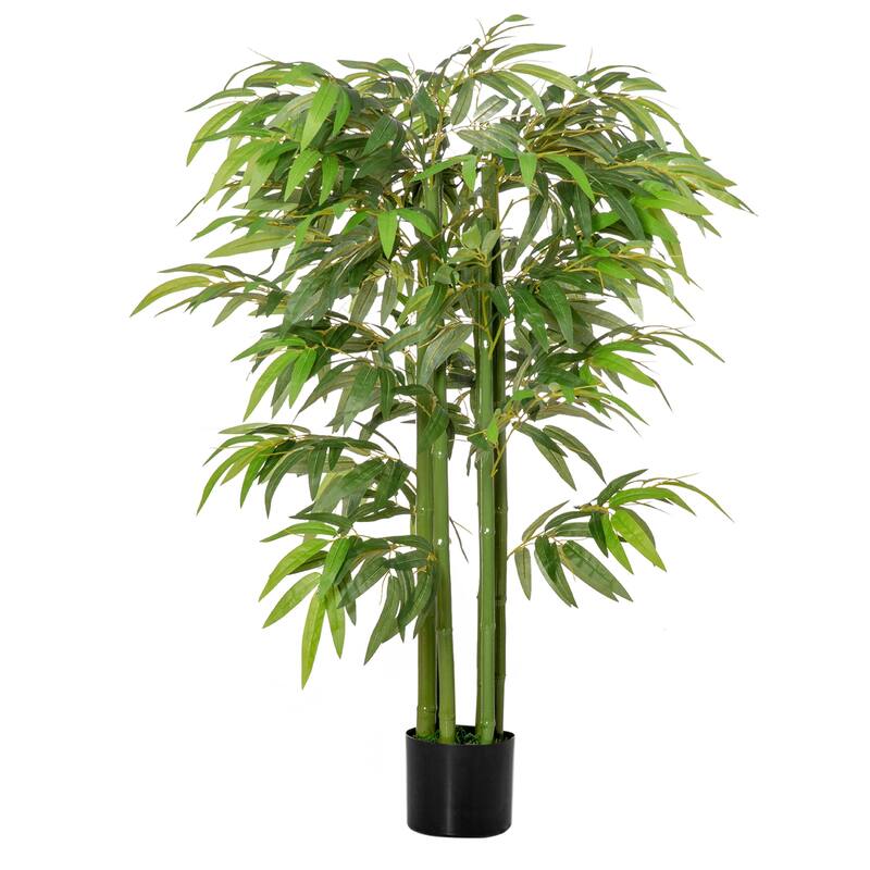 4.5FT Artificial Bamboo Tree, Faux Decorative Plant in Nursery Pot