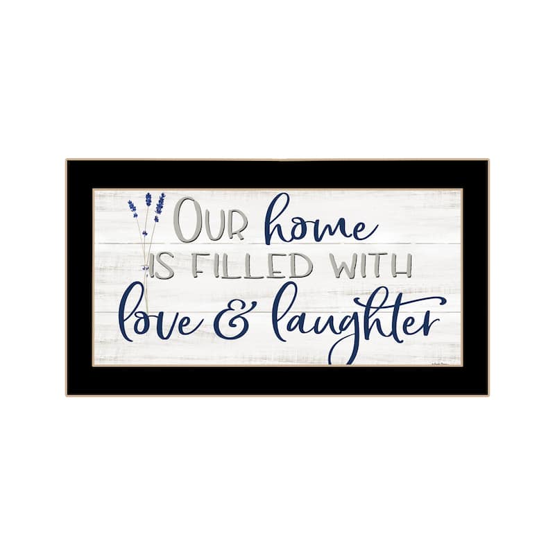 TrendyDecor4U Contemporary "Our Home" Framed Print Wall Art - Black