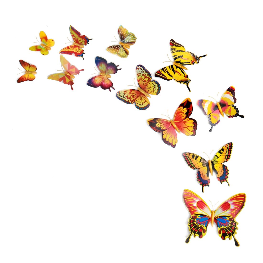 15x Diy 3d Butterfly Wall Stickers Art Decal Paper Butterflies Home Decor Se Hombuilt Com