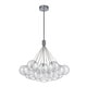 preview thumbnail 4 of 13, Contemporary Dimmable LED Cluster Glass Globe Chandelier - Chrome