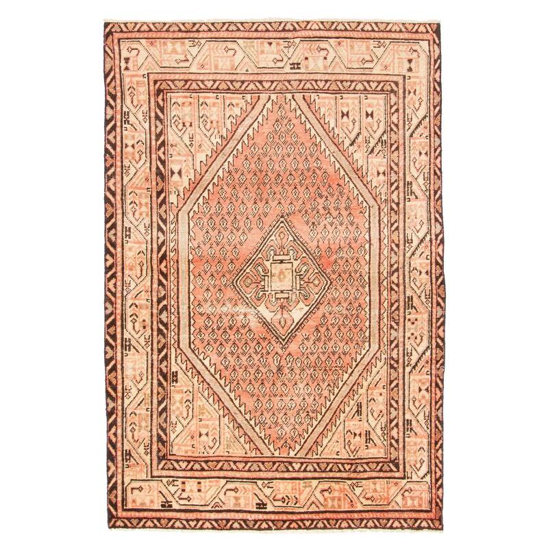 ECARPETGALLERY Hand-knotted Andelz Copper Wool Rug - 4'5 x 6'6
