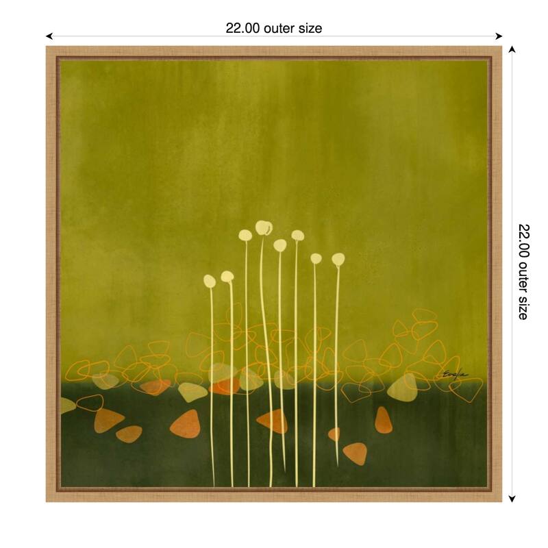 River Rocks No. 2 by Evelia Designs Framed Canvas Wall Art Print - 22 x 22 in