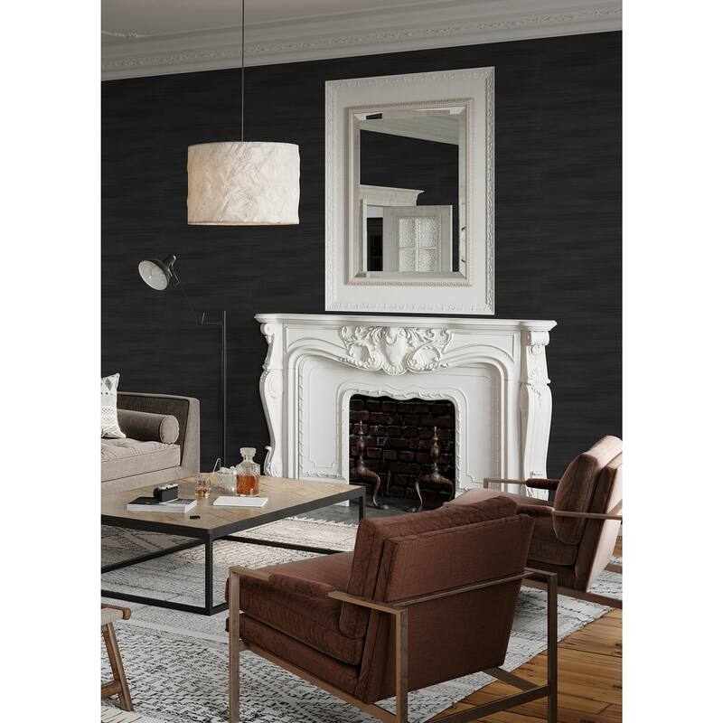 Advantage Dermot Black Horizontal Stripe Wallpaper