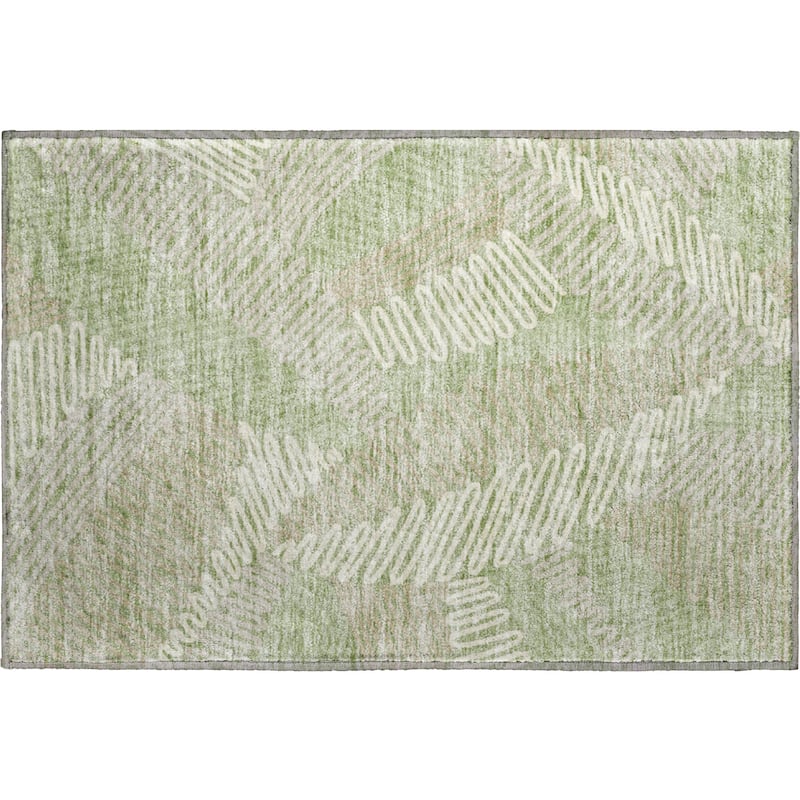 Premium Washable Super Soft Contemporary Leaf Mayfield Rug