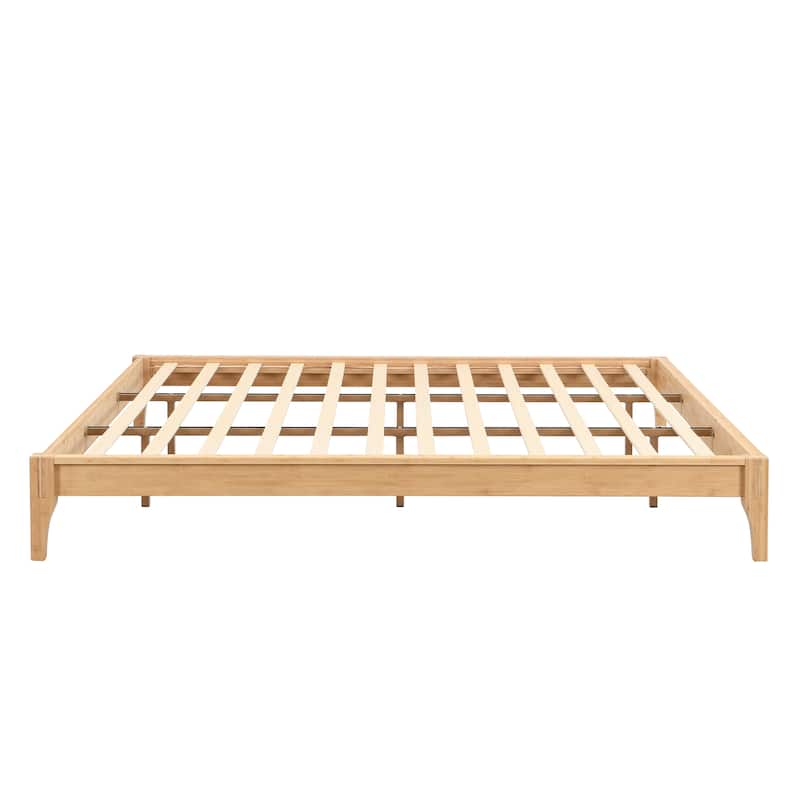 Open Frame Bamboo Platform Bed Frame, No Box Spring Needed, King Queen Full