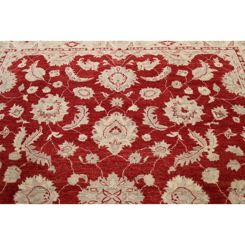 Traditional Floral Peshawar Oriental Wool Area Rug Hand-knotted Carpet - 8'0" x 9'10"