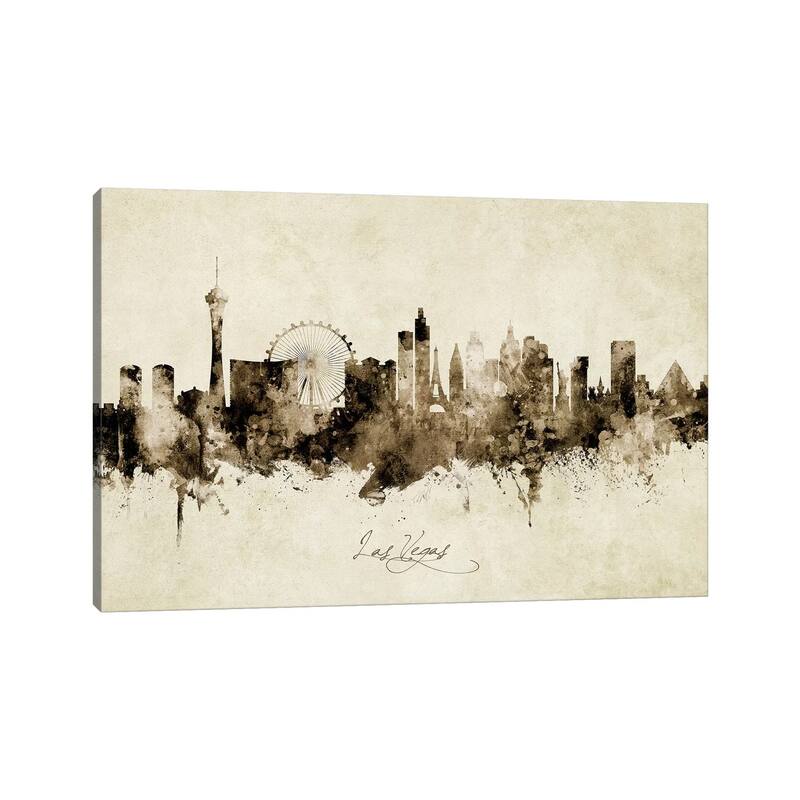 iCanvas "Las Vegas Nevada Skyline" by Michael Tompsett Canvas Print