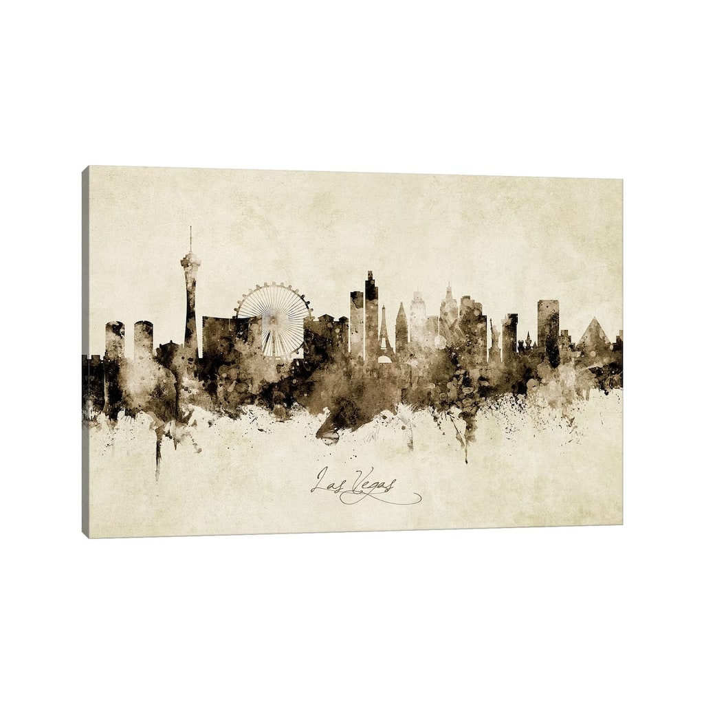 iCanvas "Las Vegas Nevada Skyline" by Michael Tompsett Canvas Print