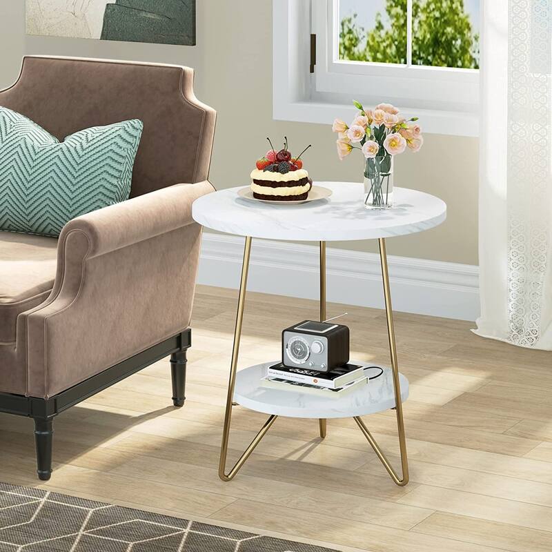 Modern End Table Round Side Table Nightstand Bedside Table