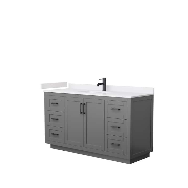 Miranda Single Vanity Set, Cultured Marble Top, No Mirror