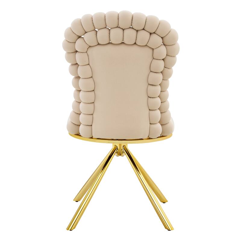 Velvet Armless Dining Chair, Accent Chair with Backrest, Set of 2