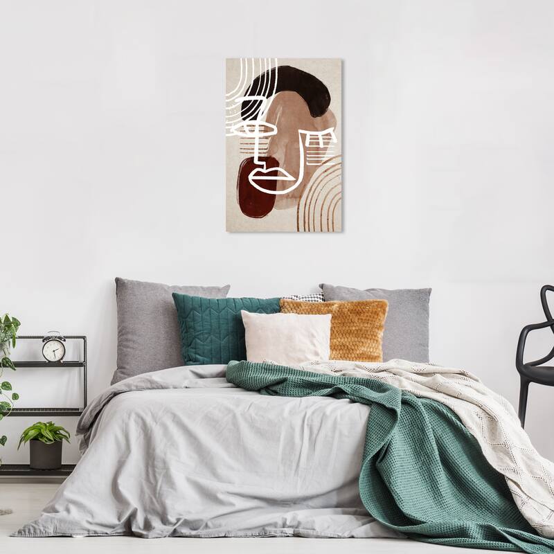 Wynwood Studio Abstract Lost in Abstracts White and Mid-Century Modern Wall Art Canvas Print - 24 x 16