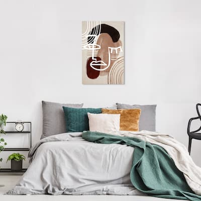 Wynwood Studio Abstract Lost in Abstracts White and Mid-Century Modern Wall Art Canvas Print