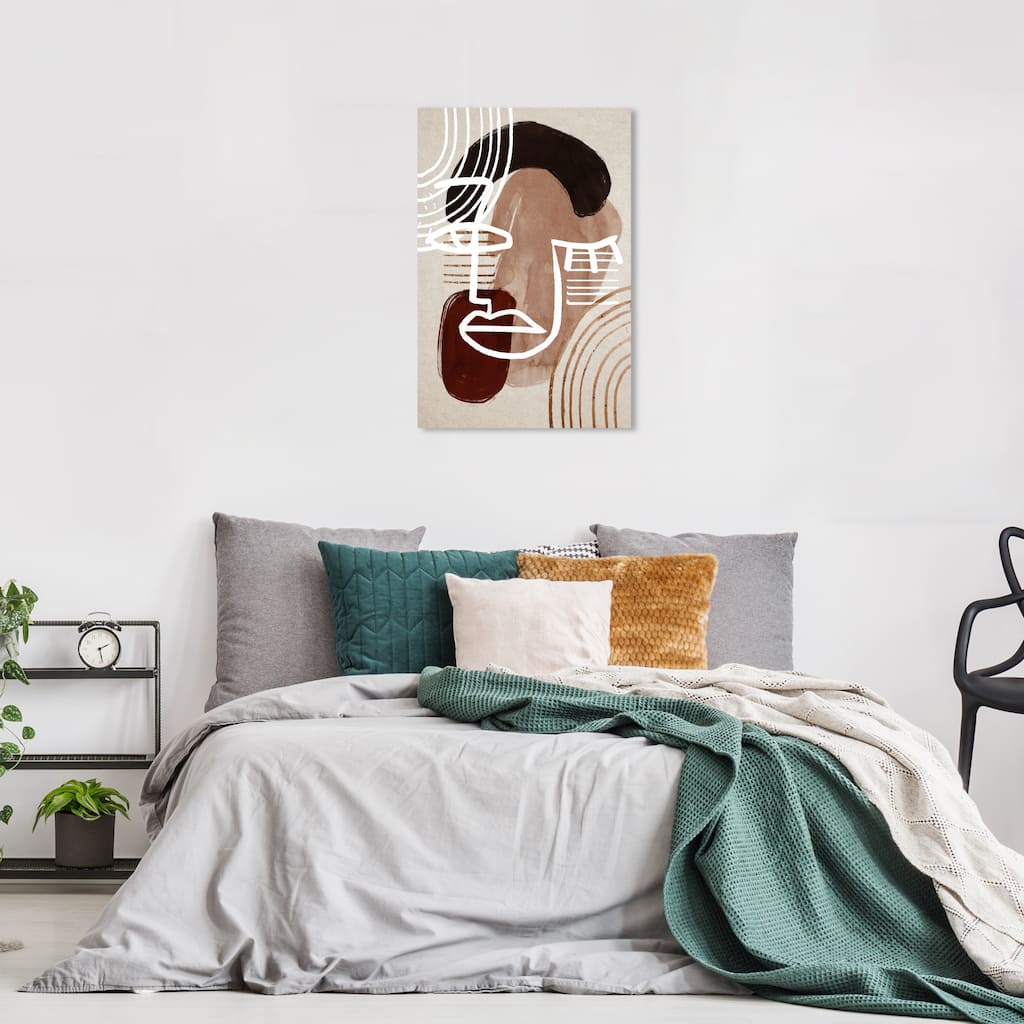 Wynwood Studio Abstract Lost in Abstracts White and Mid-Century Modern Wall Art Canvas Print