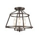 preview thumbnail 1 of 8, Elk Home Joanie 13 " Wide 3-Light Semi Flush Mount - Antique White, EC89683/3 Old Bronze