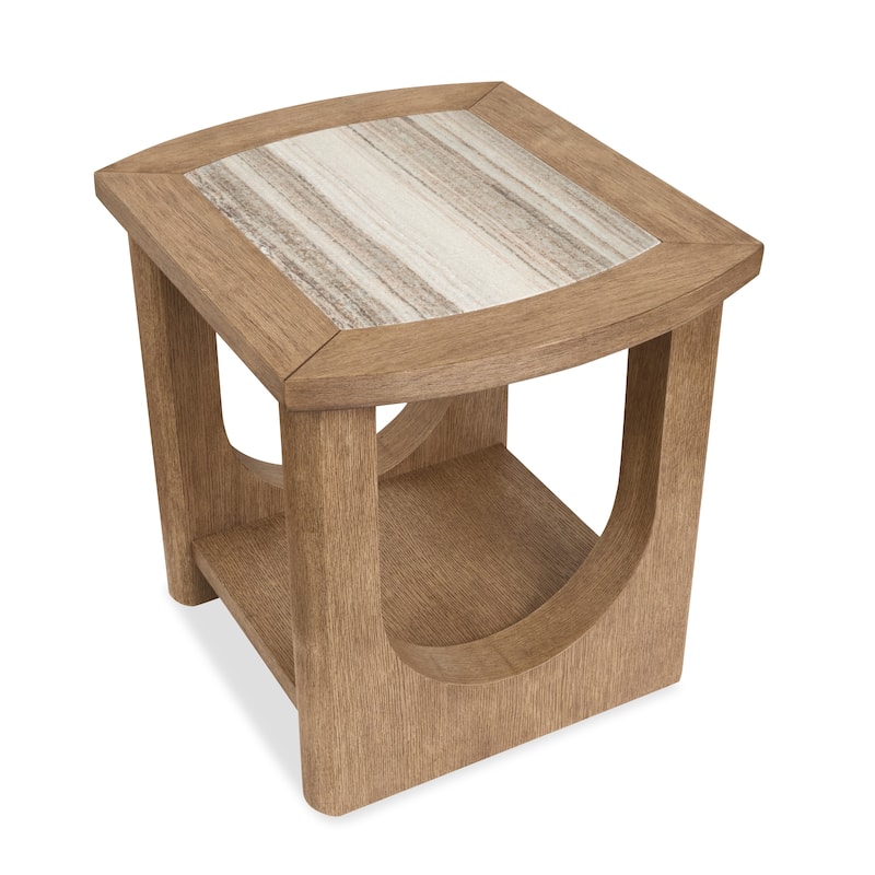 Magnussen Home Bradford Riverbed Beige Rectangular End Table - 22''W x 26''D x 24''H