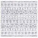 preview thumbnail 7 of 53, SAFAVIEH Augustine Manfreda Moroccan Boho Fringe Rug 6'4" Square - Black/Ivory - Square