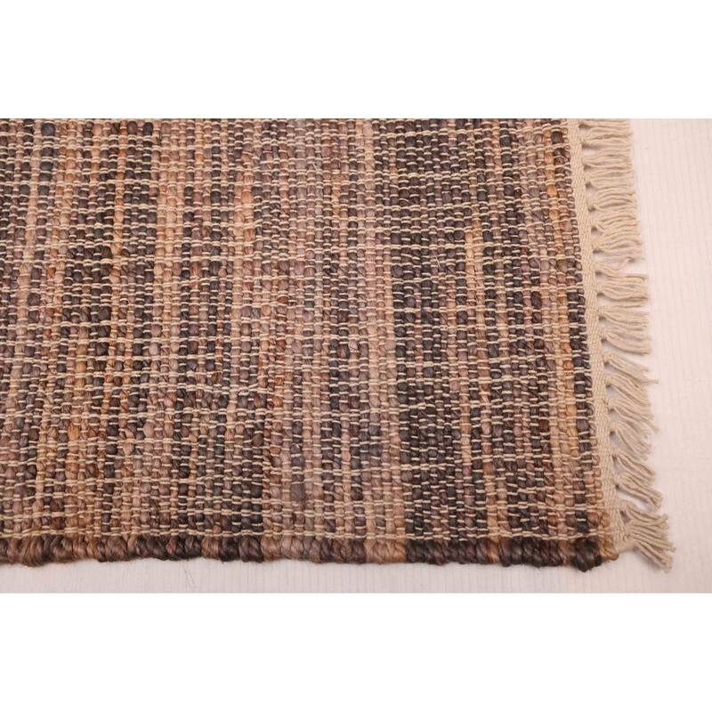ECARPETGALLERY Flat-Weave Palas Denizli Tan Jute Kilim - 5'5 x 7'4