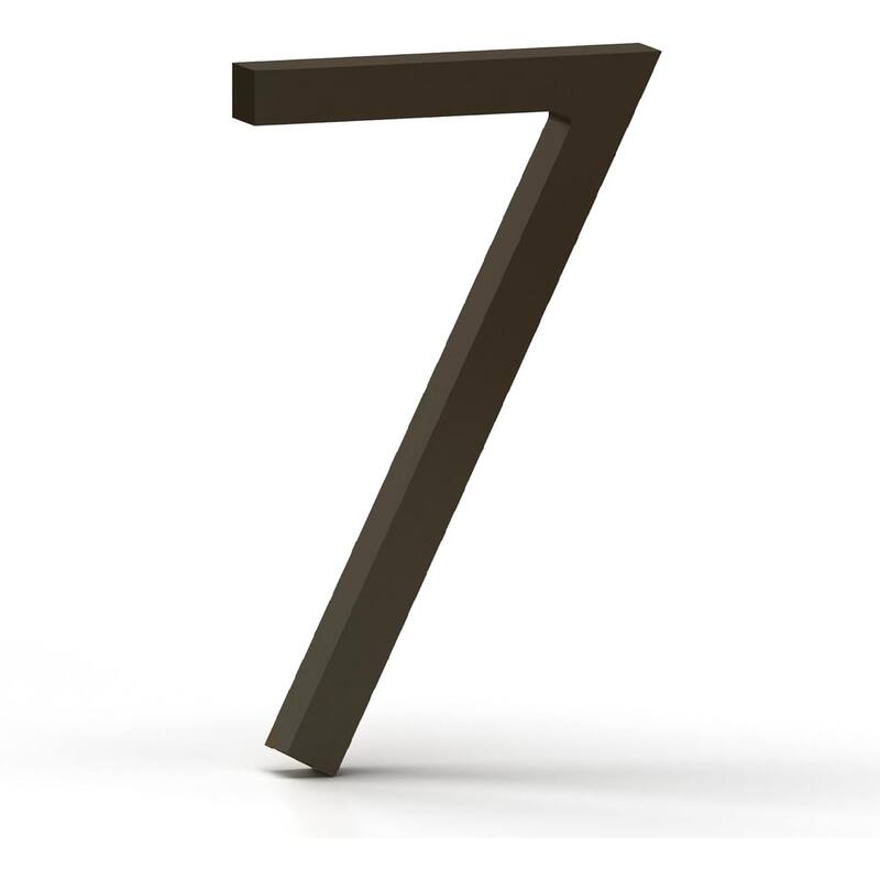 Mega Handles Modern Metal House Numbers | Heavy Duty Outdoor Address Digits | Easy to Install, Floating or Flush Mount Design - 7 - Matte Black