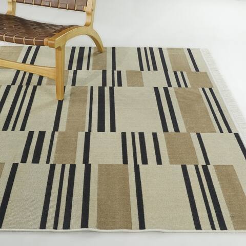 Jules Modern Striped Recycled Area Rug