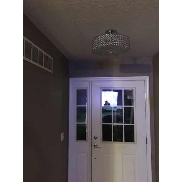 Ove Decors Monaco Iii 5 Light Led Semi Flush Mount Chrome And Crystal
