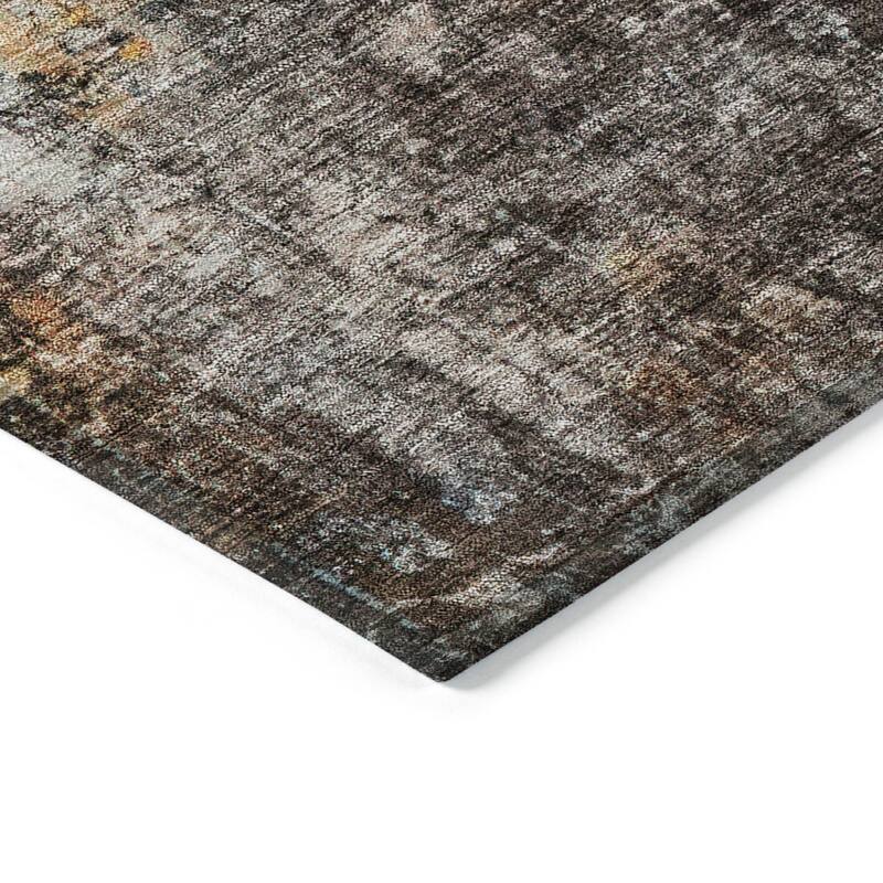HomeRoots Abstract Transitional Rectangle Outdoor Rug