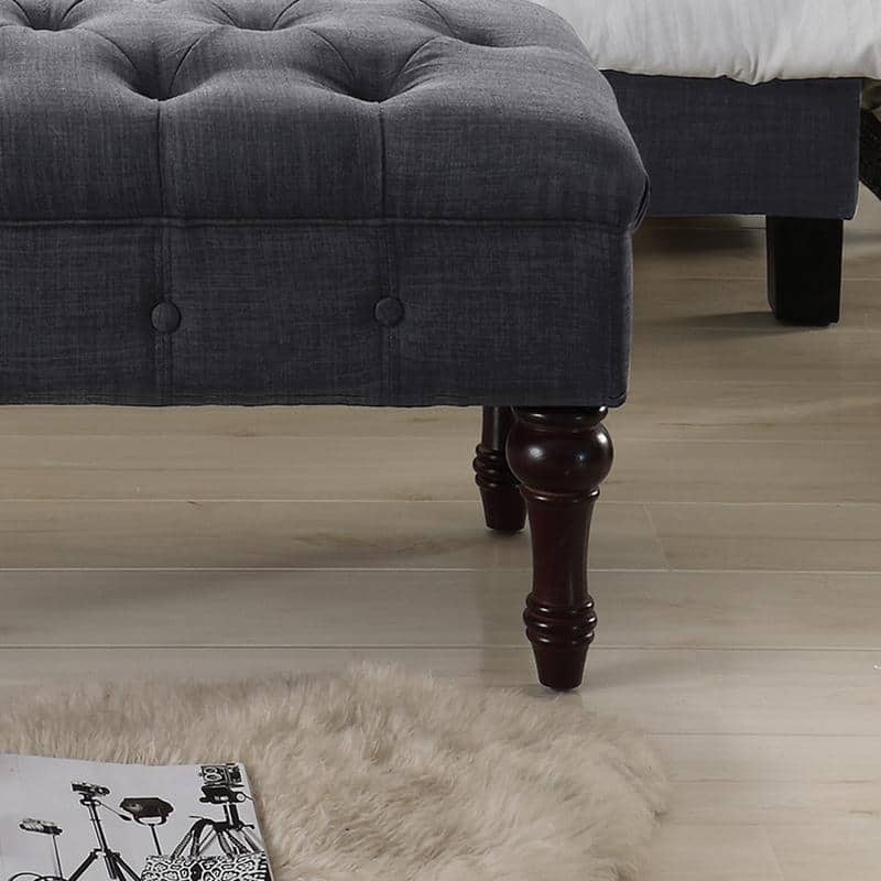 Rosevera Laguerre Tufted Upholstered Ottoman Bench, Bedroom Bench