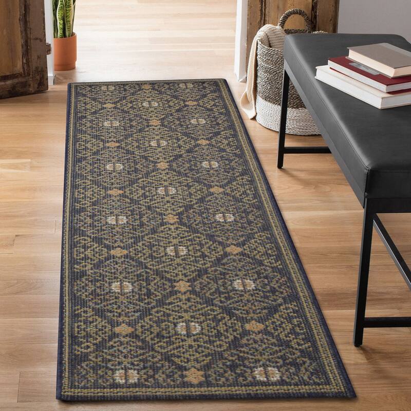 Liora Manne Patio Suzani Diamonds Indoor/Outdoor Rug