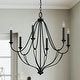 preview thumbnail 4 of 2, Bentley 30" 6-light Black Iron Chandelier
