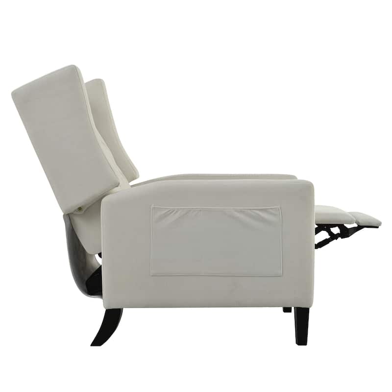 Pushback Recliner with Foldable Side Table & USB Ports