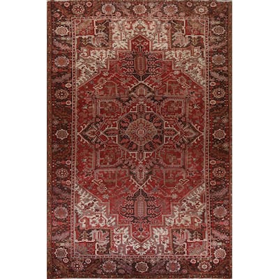 Vegetable Dye Heriz Persian Living Room Area Rug Wool Hand-knotted - 9'6" x 12'10"