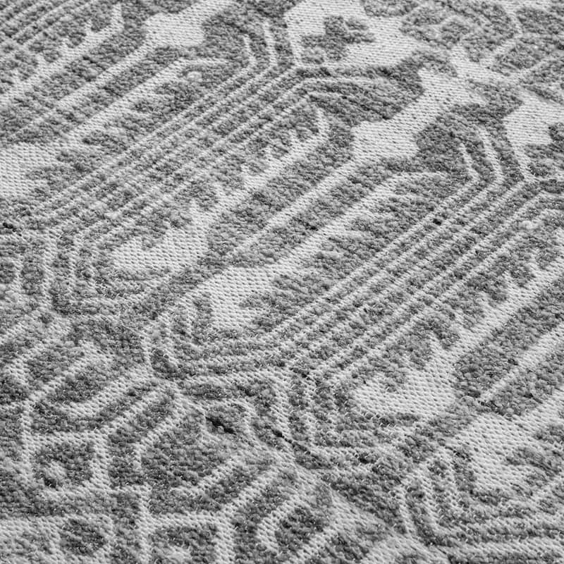 Wyndenhall Parrish 6 x 9 Area Rug Contemporary in Ivory and Grey - 6 ft x 9 ft 72"d x 108"w x 0.5" h