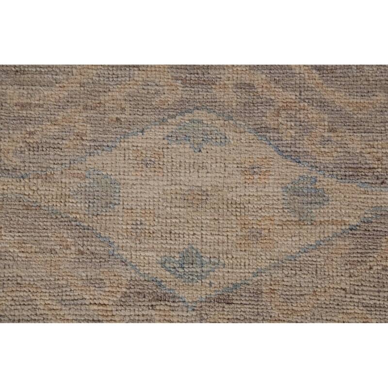 Earth Tone Oushak Vegetable Dye Turkish Area Rug Handmade Wool Carpet - 9'4"x 11'8"