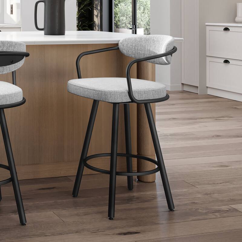 Amisco Ernesto Swivel Counter and Bar Stool with Arms