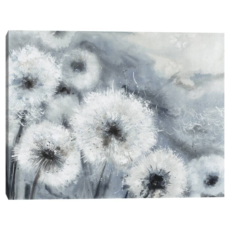 Watercolor Wishes Grey by Frank Parson Canvas Art Print