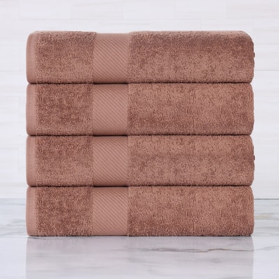 Superior Luxury Solid Highly Absorbent Egyptian Cotton Bath Towel - (Set of 4)