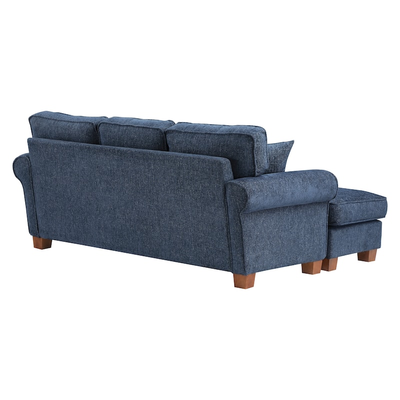 Rylee Rolled Arm Sectional with Pillows