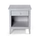 preview thumbnail 11 of 14, Taylor & Olive Snowberry 1-drawer Pine Wood Nightstand Grey
