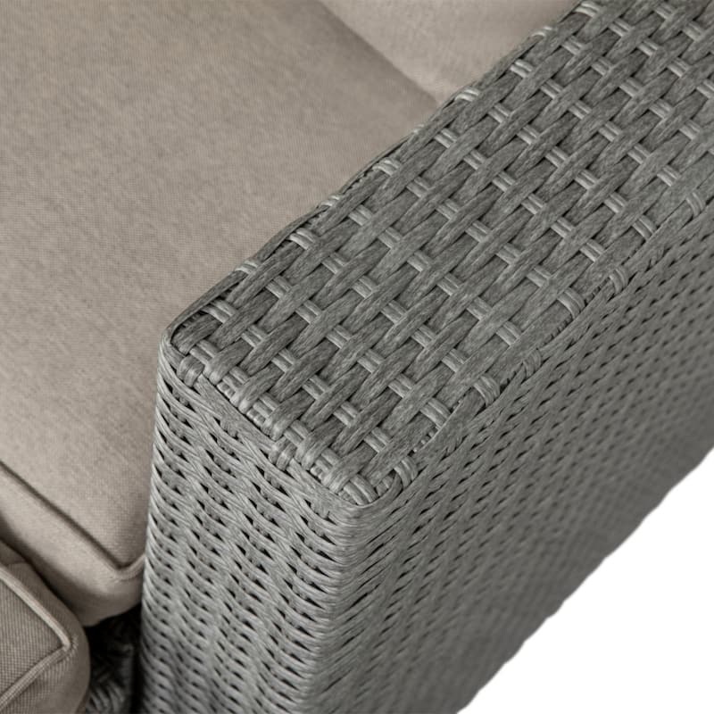 Indoor/Outdoor Modular Loveseat Sofa Set with Table and Ottomans - 24.75"D x 25"W x 30.25"H